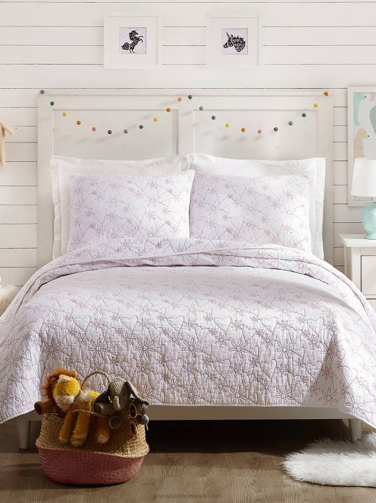 Flower Heart Kids Quilt Set in WhiteJessica Simpson 6JRJ1069