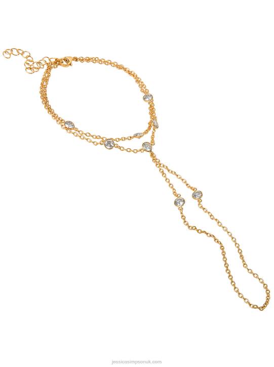 Demi Fine Hand Chain in Jeweled GoldJessica Simpson 6JRJ913