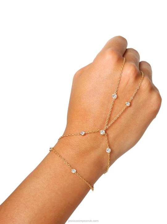 Demi Fine Hand Chain in Jeweled GoldJessica Simpson 6JRJ913