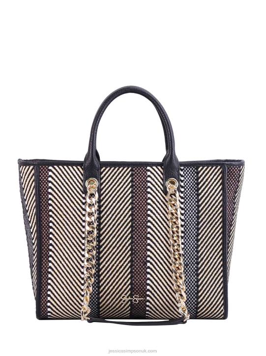 Dani Tote in Black Natural StrawJessica Simpson 6JRJ902