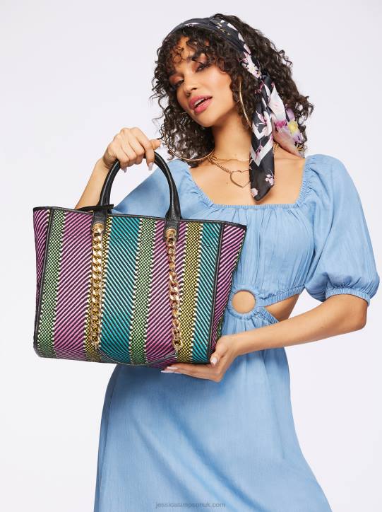 Dani Tote in Multi Color StrawJessica Simpson 6JRJ900