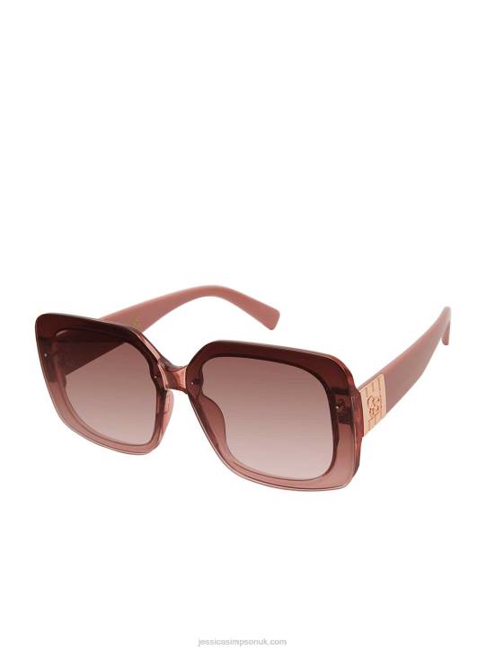 Flush Lens Square Sunglasses in RoseJessica Simpson 6JRJ1013