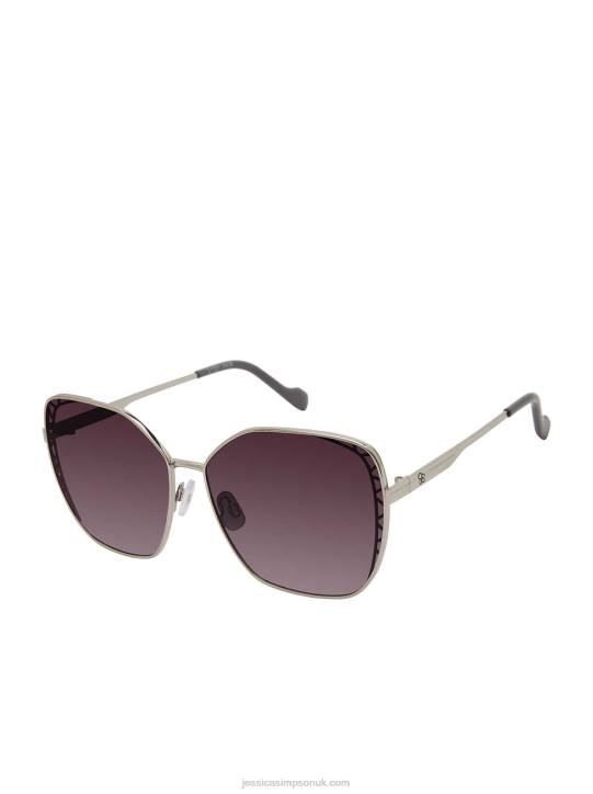 Geometric Cat Eye Sunglasses in SilverJessica Simpson 6JRJ973
