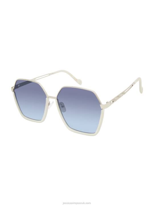 Geometric Metal Sunglasses in SilverJessica Simpson 6JRJ1024