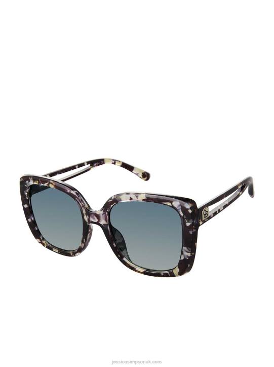Glamorous Cat Eye Vented Temple Sunglasses in CamouflageJessica Simpson 6JRJ1003