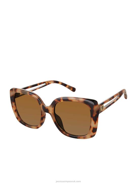 Glamorous Cat Eye Vented Temple Sunglasses in TortoiseJessica Simpson 6JRJ1002