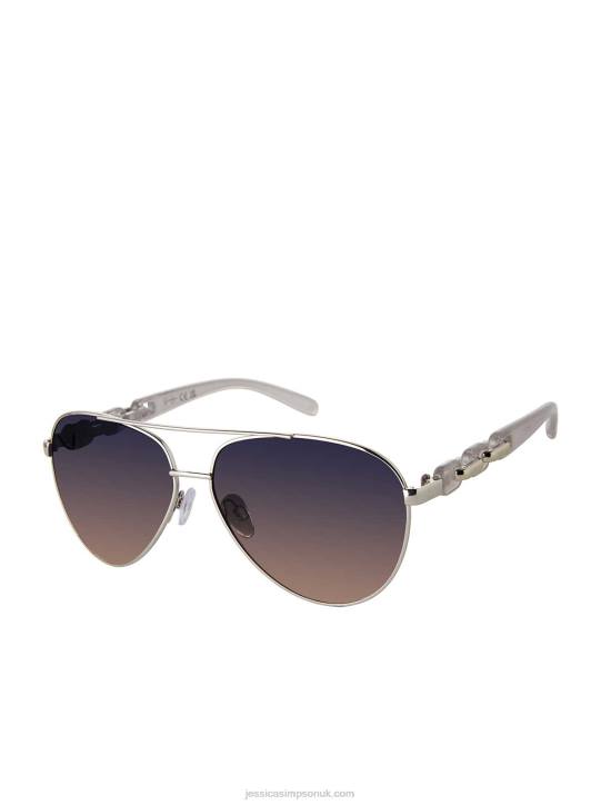 Metal Aviator Pilot Sunglasses in SilverJessica Simpson 6JRJ971