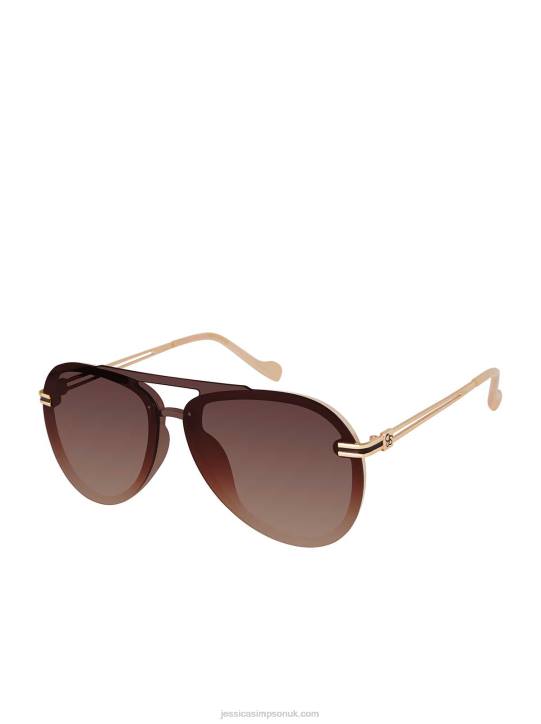 Metal Aviator Sunglasses in NudeJessica Simpson 6JRJ946