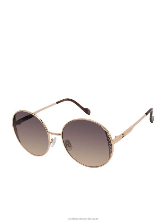 Metal Round Sunglasses in GoldJessica Simpson 6JRJ966