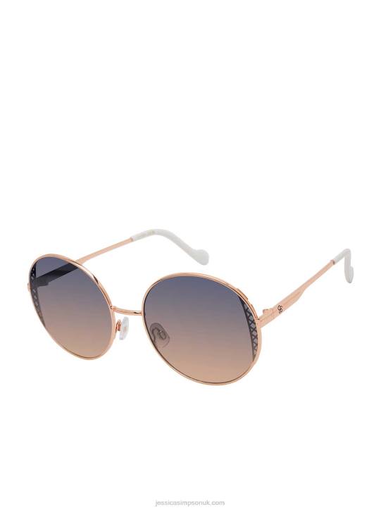 Metal Round Sunglasses in Rose GoldJessica Simpson 6JRJ965