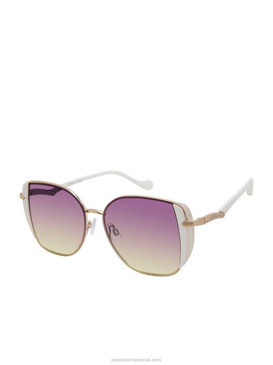 Metal Shield Butterfly Sunglasses in GoldJessica Simpson 6JRJ970