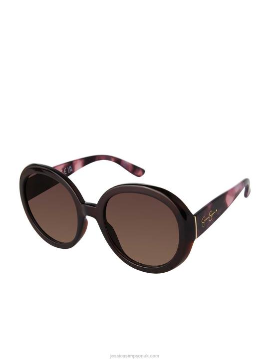 Oversized Fashionable Round Sunglasses in TortoiseJessica Simpson 6JRJ943