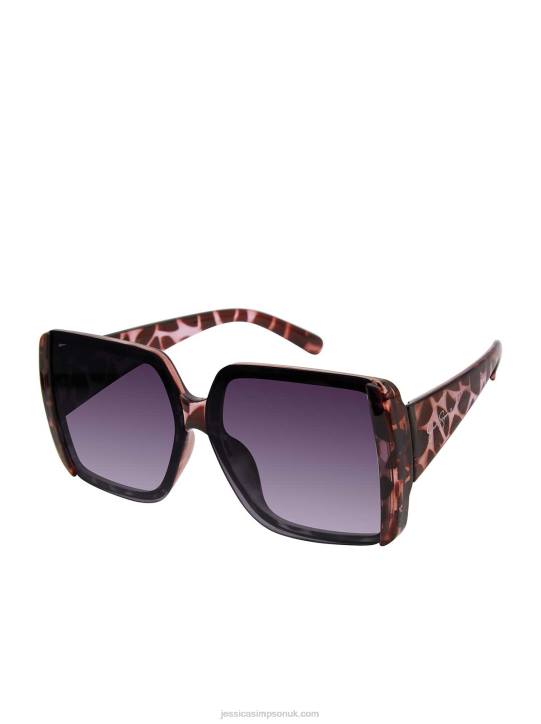 Oversized Glamorous Square Sunglasses in TortoiseJessica Simpson 6JRJ1022