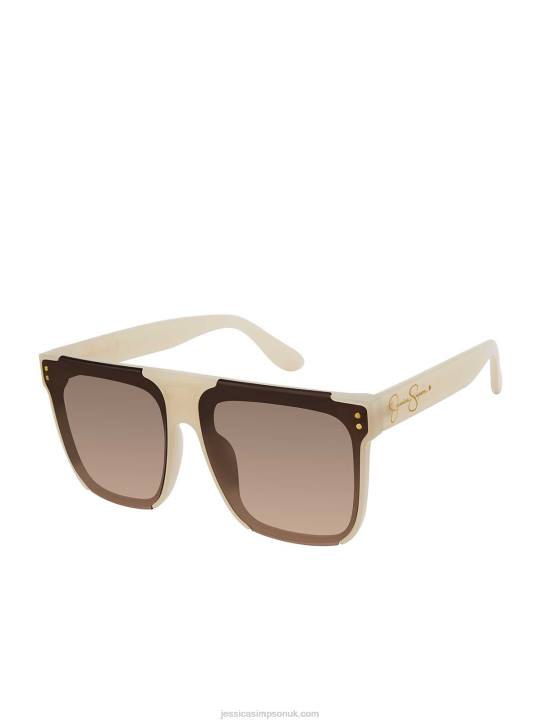 Oversized Square Sunglasses in CreamJessica Simpson 6JRJ989