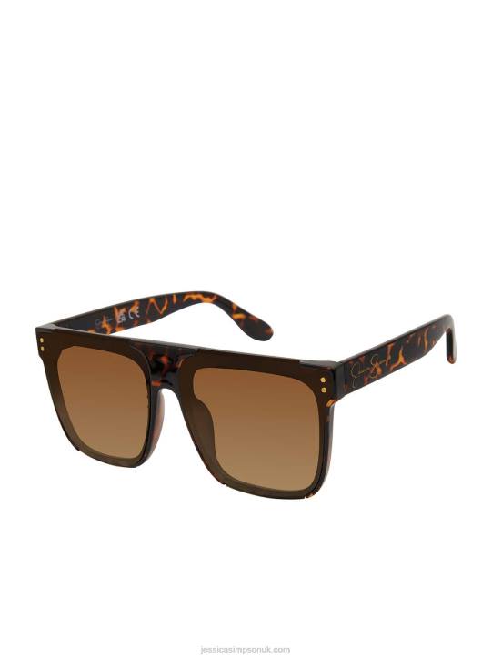 Oversized Square Sunglasses in TortoiseJessica Simpson 6JRJ987