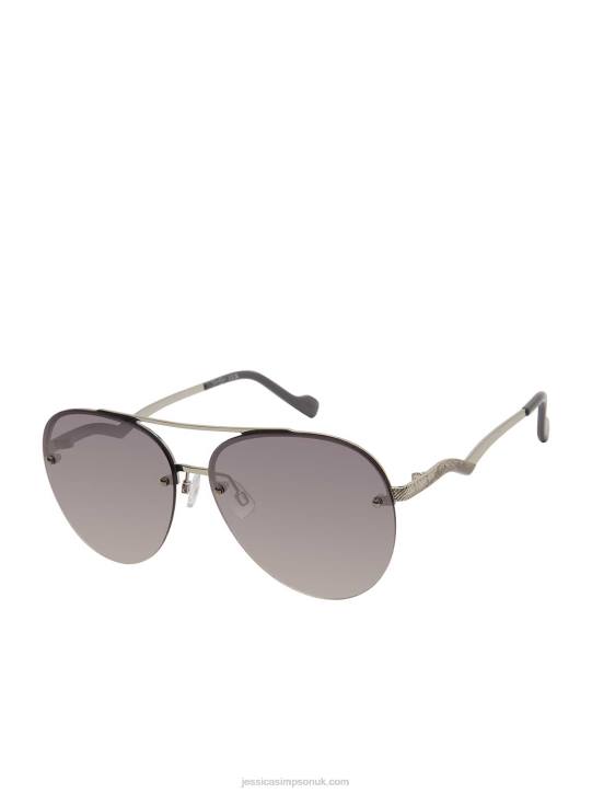 Rimless Metal Aviator Sunglasses in SilverJessica Simpson 6JRJ962