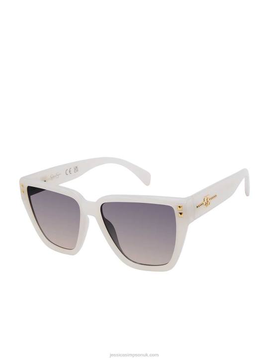 Star Studded Cat Eye Sunglasses in CreamJessica Simpson 6JRJ1001