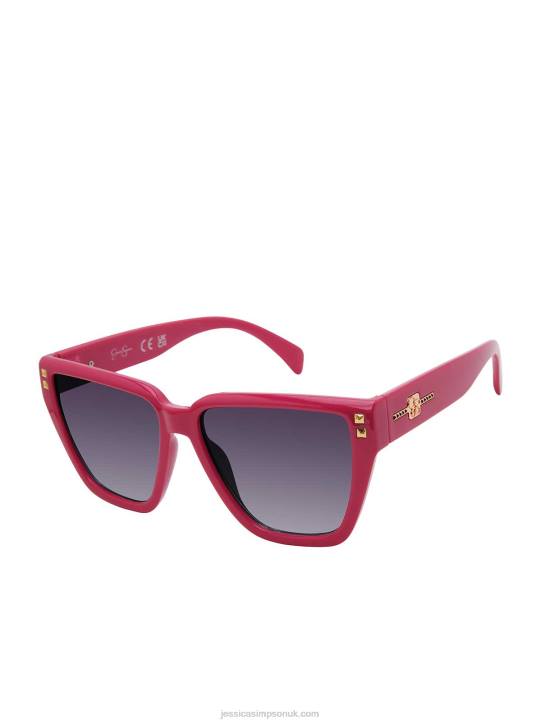 Star Studded Cat Eye Sunglasses in FuchsiaJessica Simpson 6JRJ999