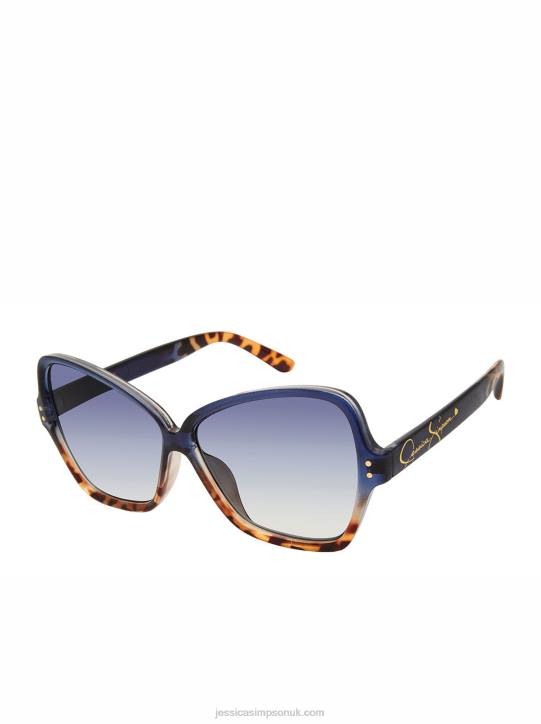 Stylish Butterfly Sunglasses in Blue TortoiseJessica Simpson 6JRJ1036