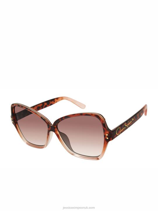 Stylish Butterfly Sunglasses in Rose TortoiseJessica Simpson 6JRJ1034