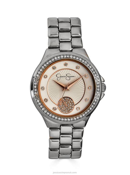 Silver Tone Crystal WatchJessica Simpson 6JRJ917