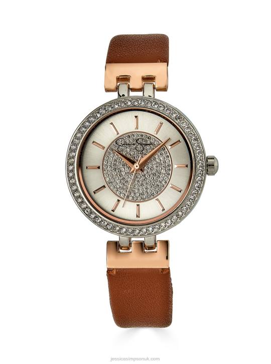 Two Tone Rose Pave Crystal WatchJessica Simpson 6JRJ926