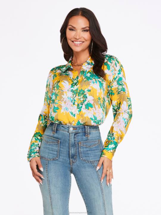 Bodie Blouse in Bloom Field Golden RodJessica Simpson 6JRJ752
