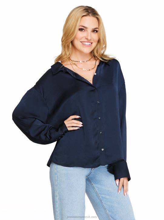 Bodie Blouse in Navy BlazerJessica Simpson 6JRJ767
