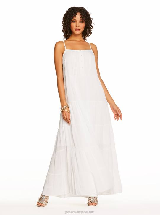 Alanis Tier Dress in Bright WhiteJessica Simpson 6JRJ559