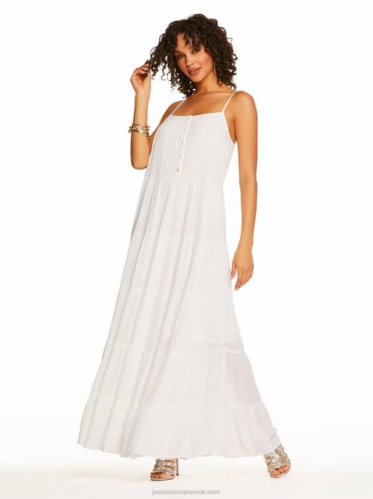 Alanis Tier Dress in Bright WhiteJessica Simpson 6JRJ559