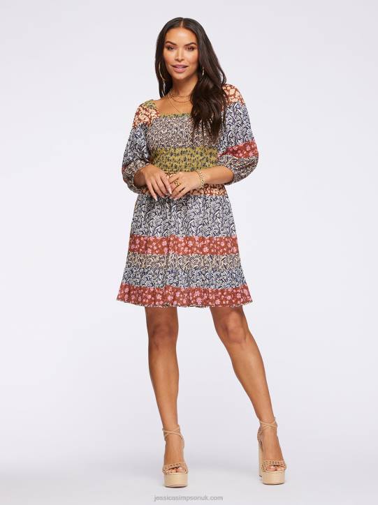 Aldan Dress in Blooming PatchworkJessica Simpson 6JRJ507