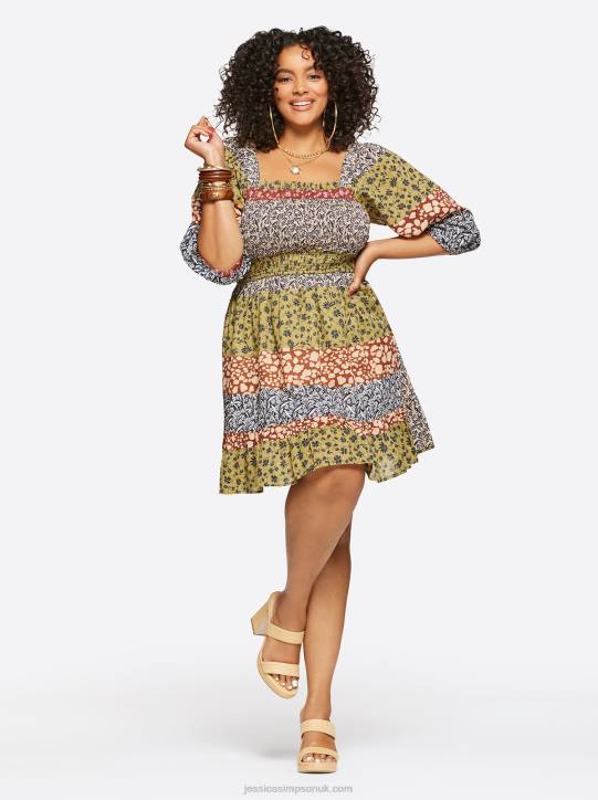 Aldan Dress in Blooming PatchworkJessica Simpson 6JRJ507