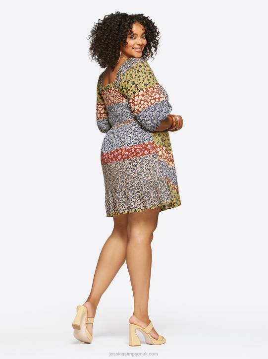 Aldan Dress in Blooming PatchworkJessica Simpson 6JRJ507