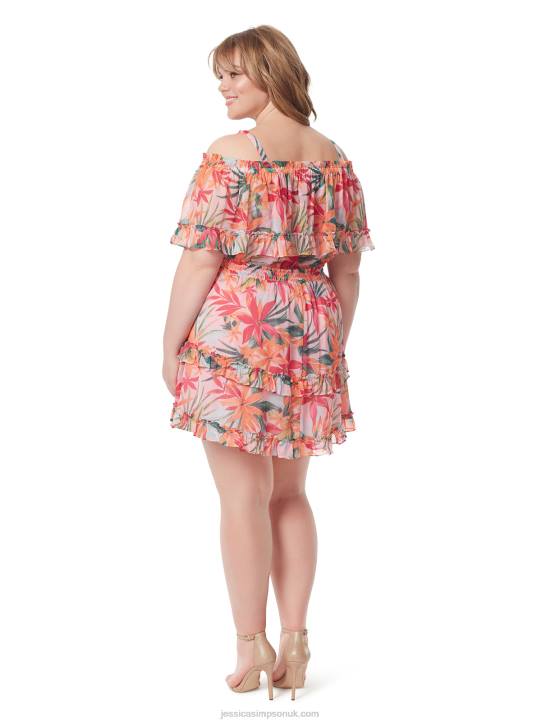 Amaya Ruffle Dress in Floral CanopyJessica Simpson 6JRJ554