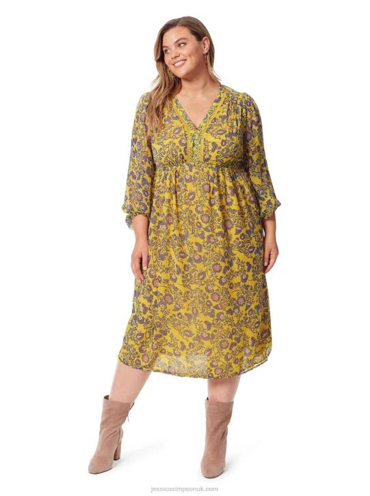 Annalise Dress in Meso BotanicalsJessica Simpson 6JRJ518