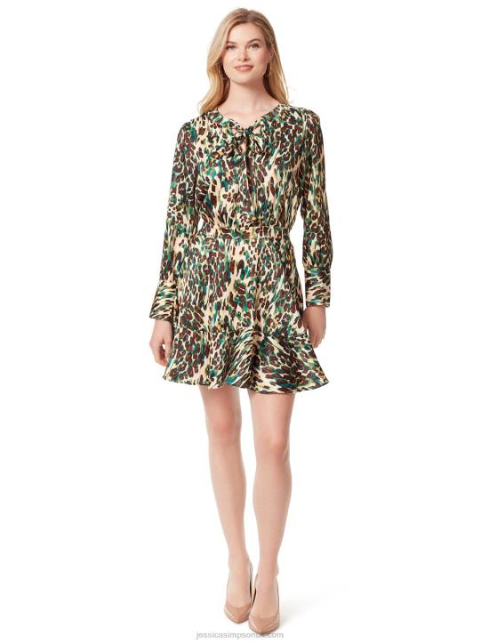 Davina Dress in Cheetah FernsJessica Simpson 6JRJ531