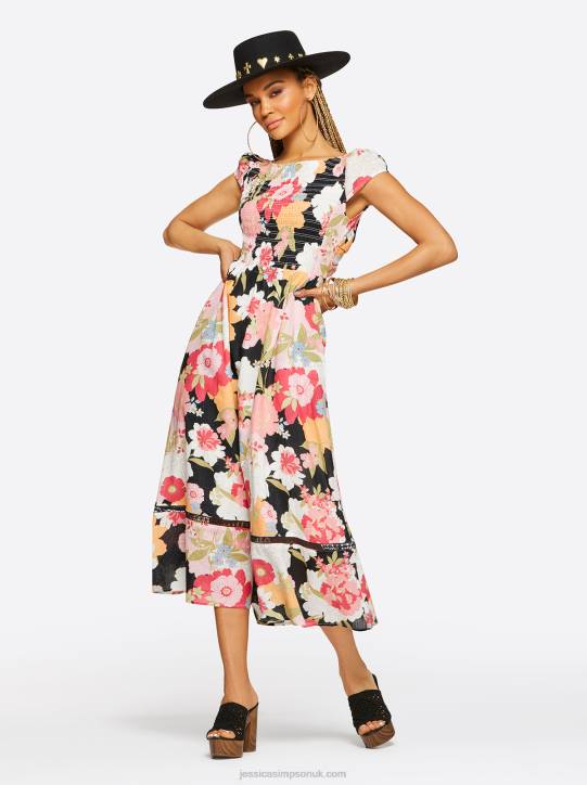 Elaine Dress in Blooms In The BayJessica Simpson 6JRJ496