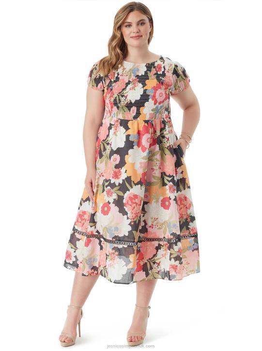 Leighten Dress in Blooms In The BayJessica Simpson 6JRJ511