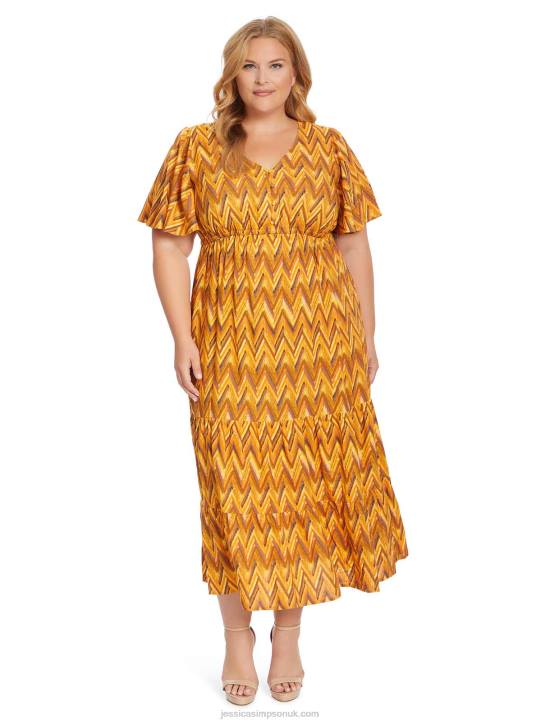 Naomi Dress in Ikat ChevronJessica Simpson 6JRJ509