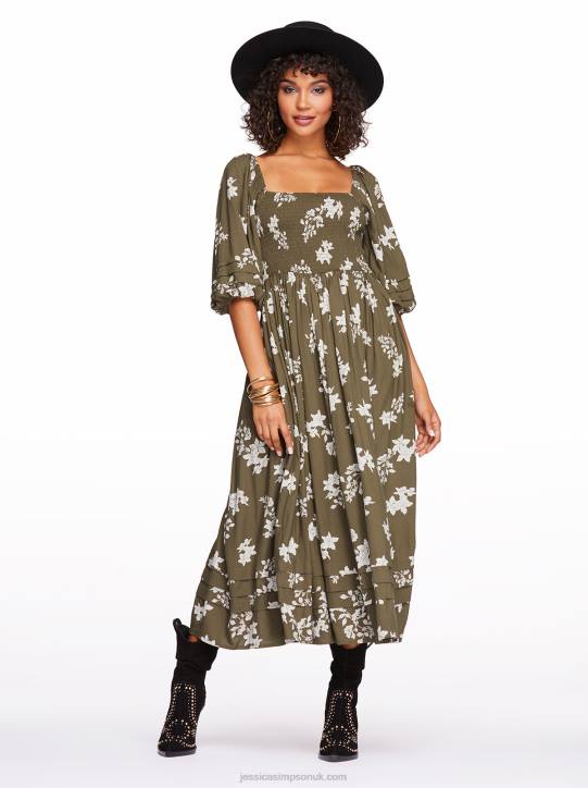 Simona Dress in Floral FawnJessica Simpson 6JRJ540