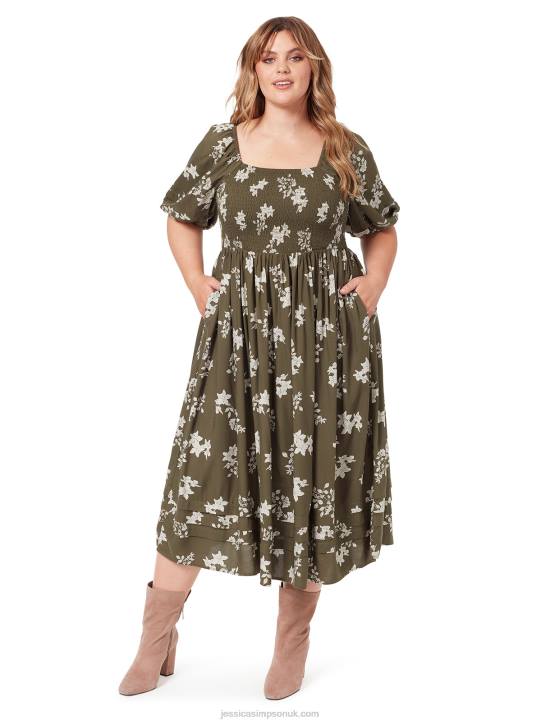 Simona Dress in Floral FawnJessica Simpson 6JRJ540