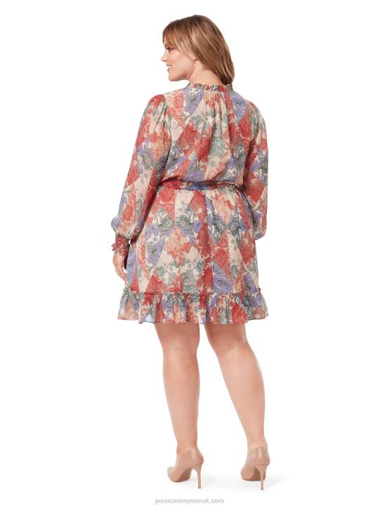 Zephyr Dress in Paisley PatchJessica Simpson 6JRJ535