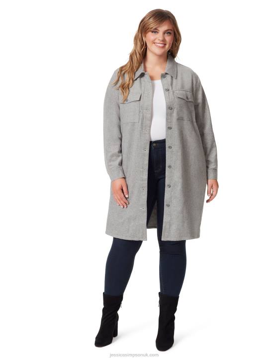 Romi Shacket in Grey MelangeJessica Simpson 6JRJ573