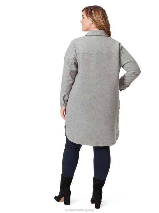 Romi Shacket in Grey MelangeJessica Simpson 6JRJ573