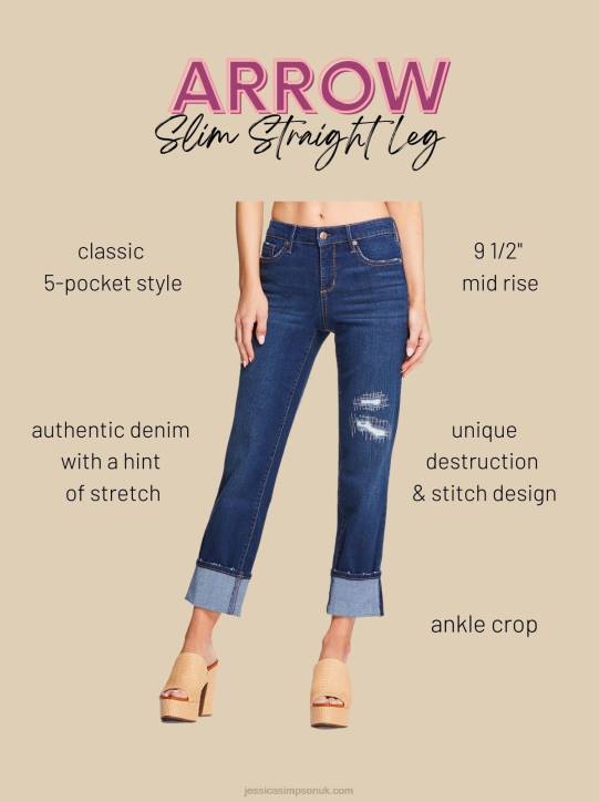 Arrow Straight Ankle Jeans in Sea WolfJessica Simpson 6JRJ468