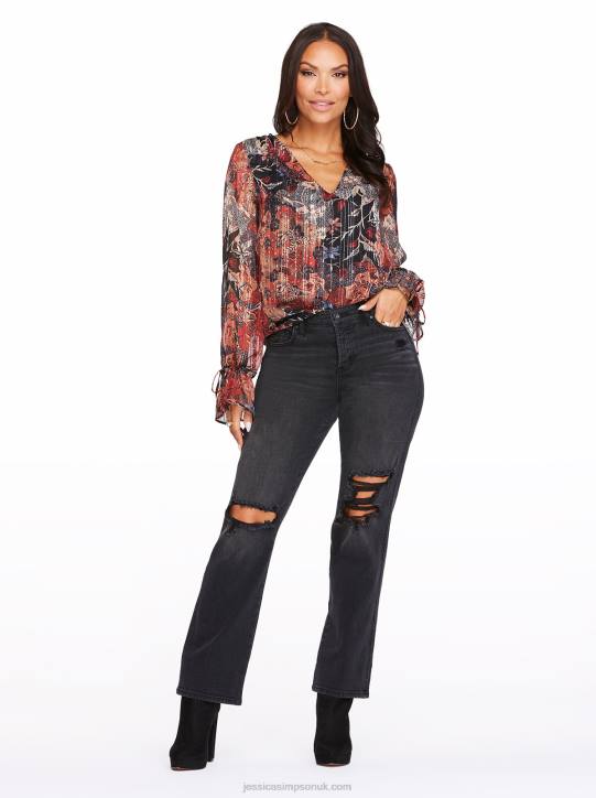 Flirt High Rise Straight Crop in Night TrainJessica Simpson 6JRJ488
