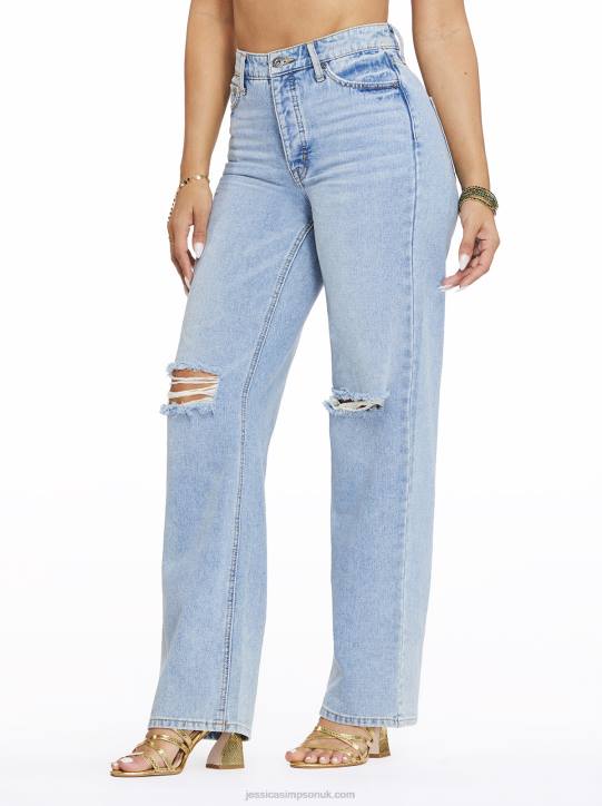 Relaxed Wide Straight Jeans in SoulmateJessica Simpson 6JRJ489