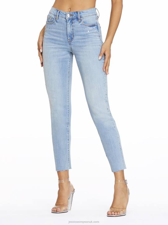 Spotlight High Rise Straight Jeans in Into the BluesJessica Simpson 6JRJ467