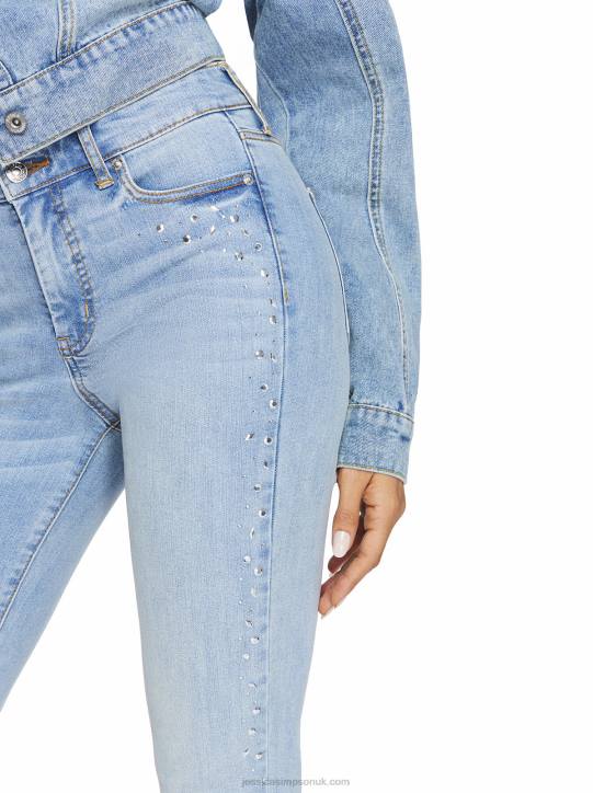 Spotlight High Rise Straight Jeans in Into the BluesJessica Simpson 6JRJ467