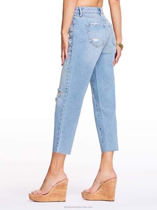 Spotlight High Rise Straight Jeans in Last LightJessica Simpson 6JRJ469